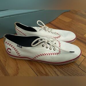 Keds White Chicago cubs team Baseball Stitch Lace-Up Sneakers
